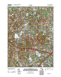 Wrentham Massachusetts Historical topographic map, 1:24000 scale, 7.5 X 7.5 Minute, Year 2012
