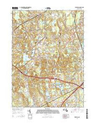 Wrentham Massachusetts Current topographic map, 1:24000 scale, 7.5 X 7.5 Minute, Year 2015