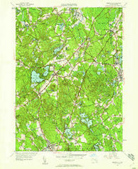 Wrentham Massachusetts Historical topographic map, 1:24000 scale, 7.5 X 7.5 Minute, Year 1945