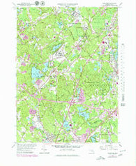 Wrentham Massachusetts Historical topographic map, 1:25000 scale, 7.5 X 7.5 Minute, Year 1964