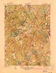 Wrentham Massachusetts Historical topographic map, 1:31680 scale, 7.5 X 7.5 Minute, Year 1940