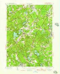 Wrentham Massachusetts Historical topographic map, 1:31680 scale, 7.5 X 7.5 Minute, Year 1946
