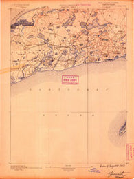 Yarmouth Massachusetts Historical topographic map, 1:62500 scale, 15 X 15 Minute, Year 1889