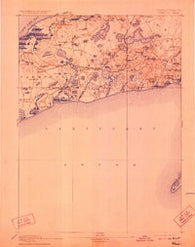 Yarmouth Massachusetts Historical topographic map, 1:62500 scale, 15 X 15 Minute, Year 1893