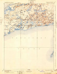 Yarmouth Massachusetts Historical topographic map, 1:62500 scale, 15 X 15 Minute, Year 1893