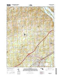 Aberdeen Maryland Current topographic map, 1:24000 scale, 7.5 X 7.5 Minute, Year 2016