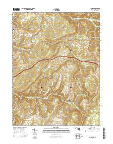 Accident Maryland Historical topographic map, 1:24000 scale, 7.5 X 7.5 Minute, Year 2014