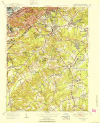 Anacostia District of Columbia Historical topographic map, 1:24000 scale, 7.5 X 7.5 Minute, Year 1951