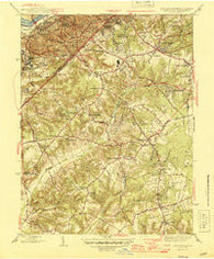 Anacostia District of Columbia Historical topographic map, 1:31680 scale, 7.5 X 7.5 Minute, Year 1945