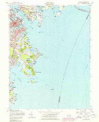 Annapolis Maryland Historical topographic map, 1:24000 scale, 7.5 X 7.5 Minute, Year 1957