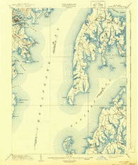Annapolis Maryland Historical topographic map, 1:62500 scale, 15 X 15 Minute, Year 1904