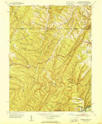 Artemas Pennsylvania Historical topographic map, 1:24000 scale, 7.5 X 7.5 Minute, Year 1951