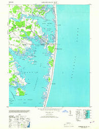 Assawoman Bay Maryland Historical topographic map, 1:24000 scale, 7.5 X 7.5 Minute, Year 1953