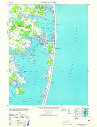Assawoman Bay Maryland Historical topographic map, 1:24000 scale, 7.5 X 7.5 Minute, Year 1953