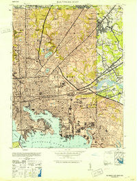 Baltimore East Maryland Historical topographic map, 1:24000 scale, 7.5 X 7.5 Minute, Year 1953