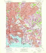 Baltimore East Maryland Historical topographic map, 1:24000 scale, 7.5 X 7.5 Minute, Year 1953