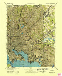 Baltimore East Maryland Historical topographic map, 1:31680 scale, 7.5 X 7.5 Minute, Year 1944