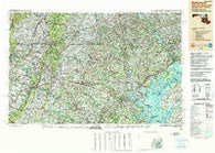Baltimore Maryland Historical topographic map, 1:250000 scale, 1 X 2 Degree, Year 1989