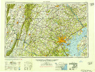 Baltimore Maryland Historical topographic map, 1:250000 scale, 1 X 2 Degree, Year 1954