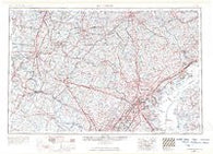 Baltimore Maryland Historical topographic map, 1:250000 scale, 1 X 2 Degree, Year 1957
