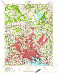 Baltimore Maryland Historical topographic map, 1:62500 scale, 15 X 15 Minute, Year 1943