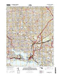 Baltimore East Maryland Current topographic map, 1:24000 scale, 7.5 X 7.5 Minute, Year 2016