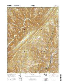 Barton Maryland Current topographic map, 1:24000 scale, 7.5 X 7.5 Minute, Year 2016
