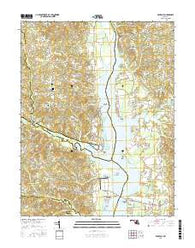 Benedict Maryland Current topographic map, 1:24000 scale, 7.5 X 7.5 Minute, Year 2016
