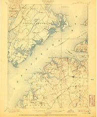 Betterton Maryland Historical topographic map, 1:62500 scale, 15 X 15 Minute, Year 1900