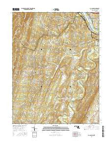 Big Pool Maryland Current topographic map, 1:24000 scale, 7.5 X 7.5 Minute, Year 2016