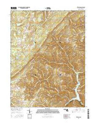 Bittinger Maryland Current topographic map, 1:24000 scale, 7.5 X 7.5 Minute, Year 2016
