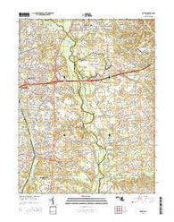 Bowie Maryland Historical topographic map, 1:24000 scale, 7.5 X 7.5 Minute, Year 2014