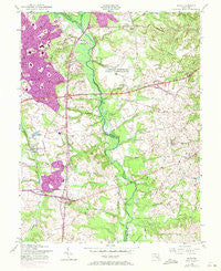 Bowie Maryland Historical topographic map, 1:24000 scale, 7.5 X 7.5 Minute, Year 1957