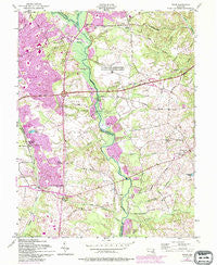 Bowie Maryland Historical topographic map, 1:24000 scale, 7.5 X 7.5 Minute, Year 1957