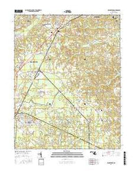 Brandywine Maryland Current topographic map, 1:24000 scale, 7.5 X 7.5 Minute, Year 2016