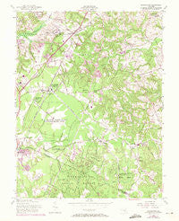 Brandywine Maryland Historical topographic map, 1:24000 scale, 7.5 X 7.5 Minute, Year 1956
