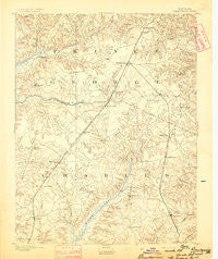 Brandywine Maryland Historical topographic map, 1:62500 scale, 15 X 15 Minute, Year 1892