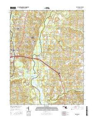 Bristol Maryland Current topographic map, 1:24000 scale, 7.5 X 7.5 Minute, Year 2016