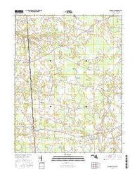 Burrsville Maryland Current topographic map, 1:24000 scale, 7.5 X 7.5 Minute, Year 2016