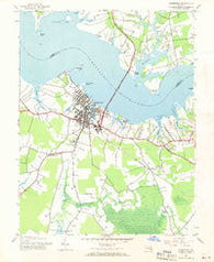 Cambridge Maryland Historical topographic map, 1:24000 scale, 7.5 X 7.5 Minute, Year 1943