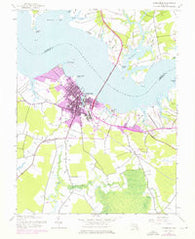 Cambridge Maryland Historical topographic map, 1:24000 scale, 7.5 X 7.5 Minute, Year 1943