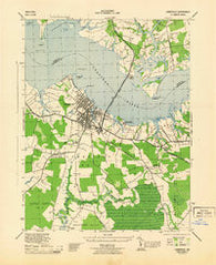 Cambridge Maryland Historical topographic map, 1:31680 scale, 7.5 X 7.5 Minute, Year 1944