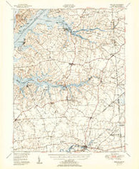 Cecilton Maryland Historical topographic map, 1:62500 scale, 15 X 15 Minute, Year 1951