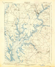 Chestertown Maryland Historical topographic map, 1:62500 scale, 15 X 15 Minute, Year 1901