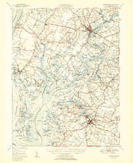 Chestertown Maryland Historical topographic map, 1:62500 scale, 15 X 15 Minute, Year 1951
