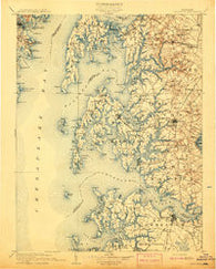 Choptank Maryland Historical topographic map, 1:125000 scale, 30 X 30 Minute, Year 1908