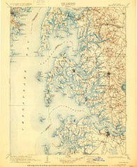 Choptank Maryland Historical topographic map, 1:125000 scale, 30 X 30 Minute, Year 1908