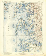 Choptank Maryland Historical topographic map, 1:125000 scale, 30 X 30 Minute, Year 1908
