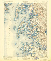 Choptank Maryland Historical topographic map, 1:125000 scale, 30 X 30 Minute, Year 1908