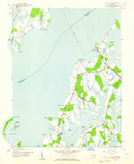 Claiborne Maryland Historical topographic map, 1:24000 scale, 7.5 X 7.5 Minute, Year 1942
